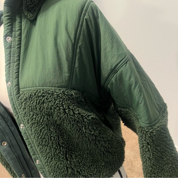 Free People Forest Green Fleece Jacket - Picture 2 of 11